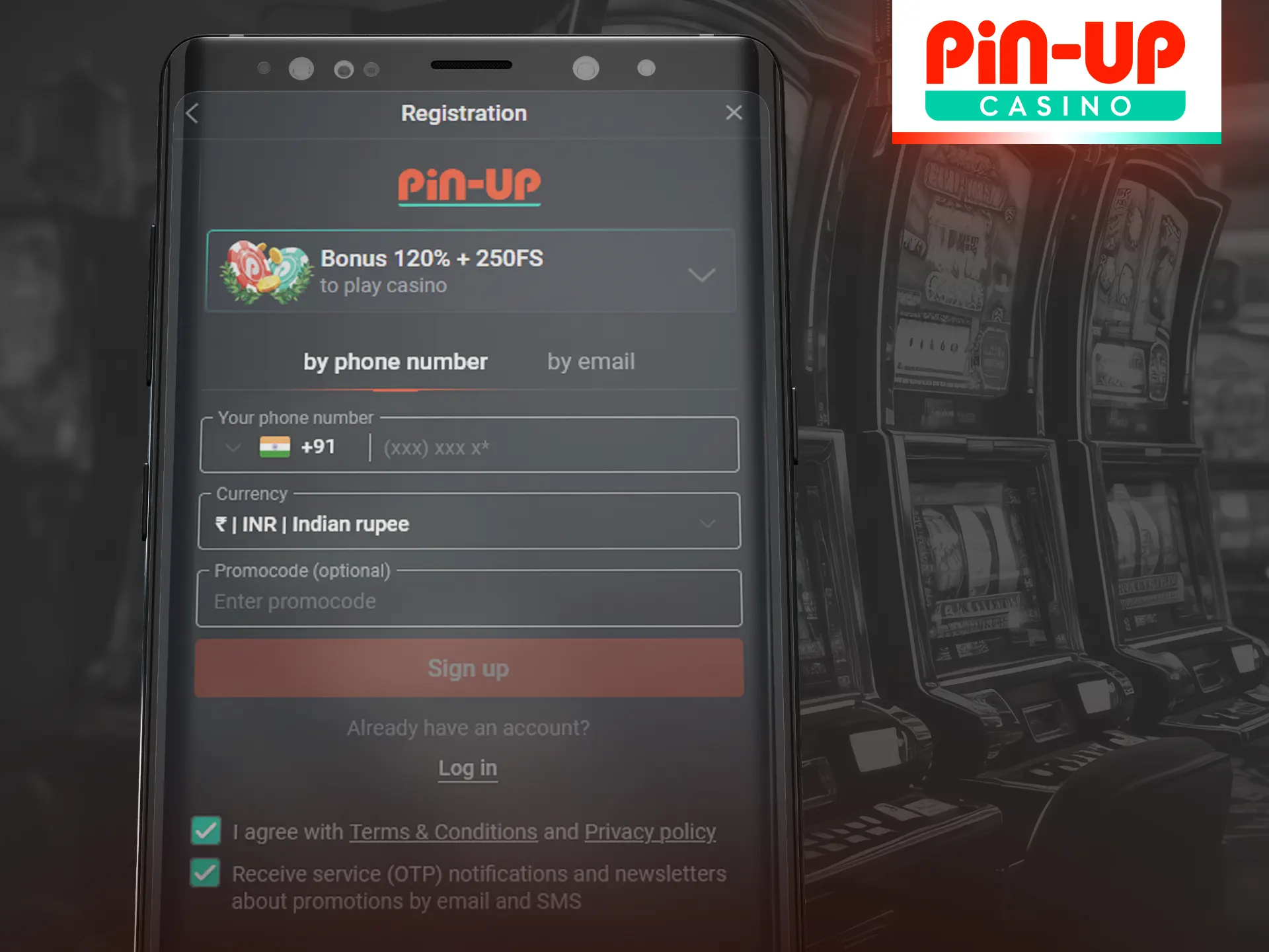 Creating an account in the Pin-Up app is a simple process.