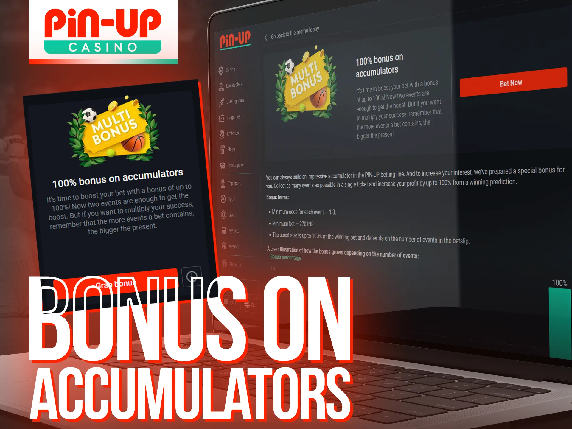 Increase your winnings with Pin-Up bonus.