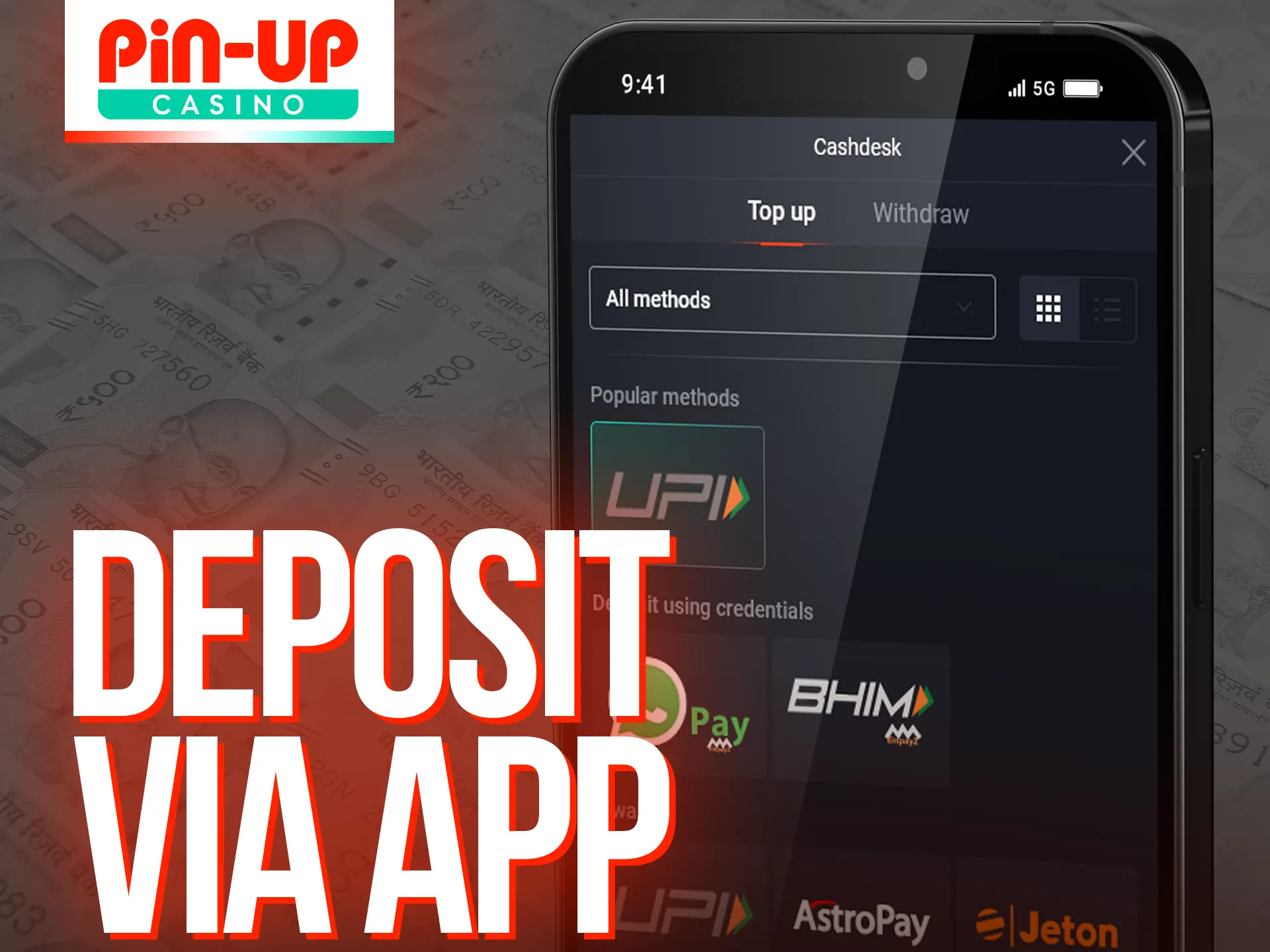 You can deposit Pin-Up from your mobile device quickly.