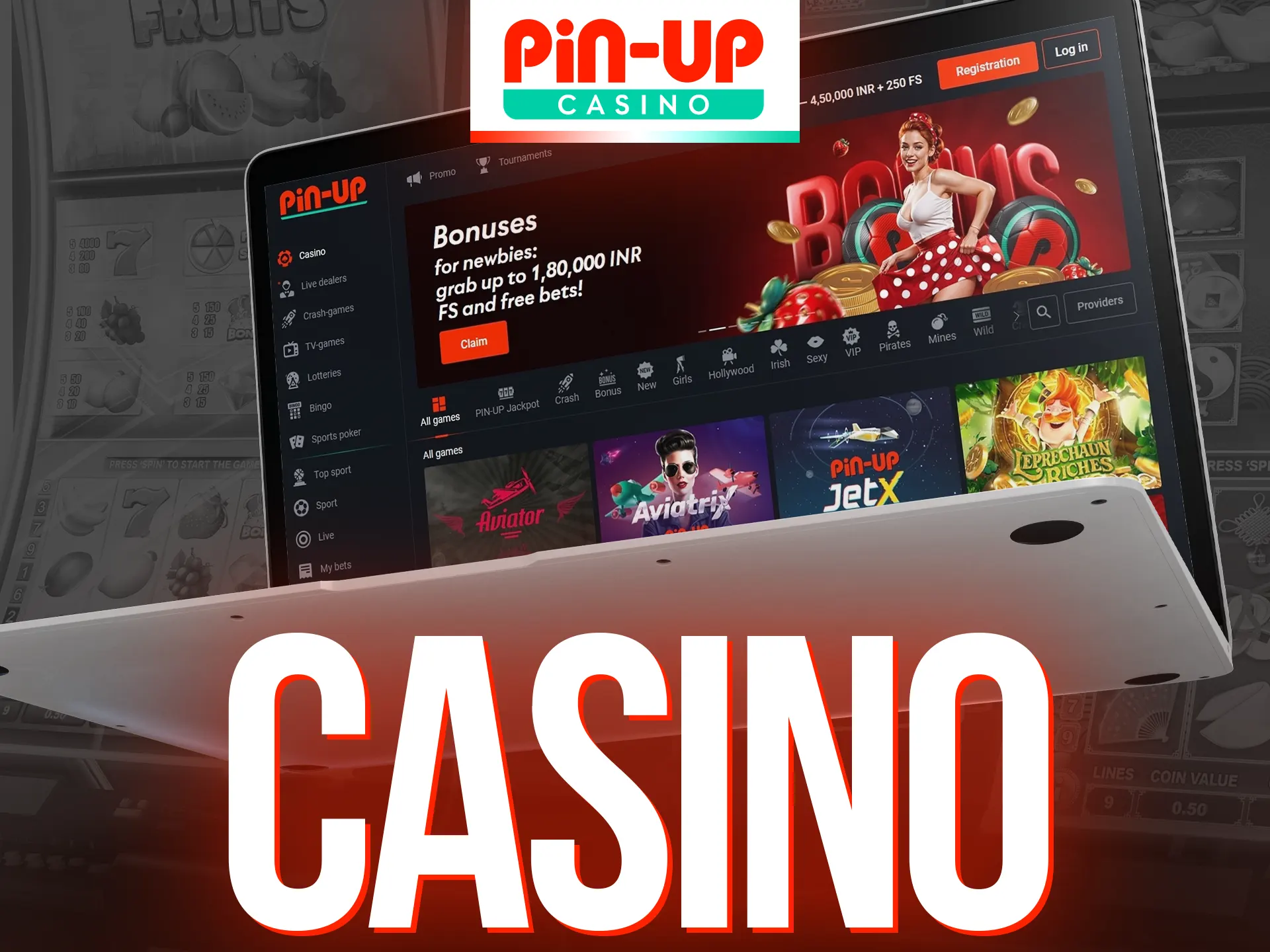 Pin-Up online casino features an extensive library of games.