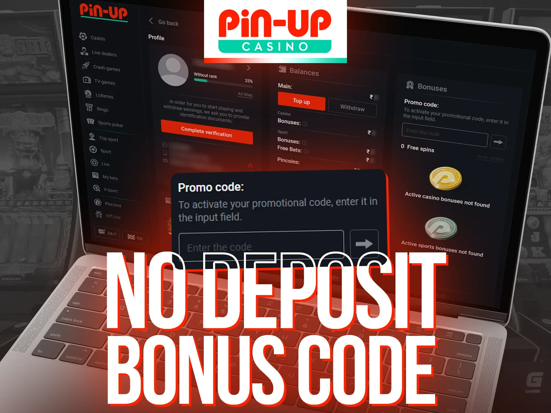 Gain some extra funds with Pin-Up no deposit bonus.