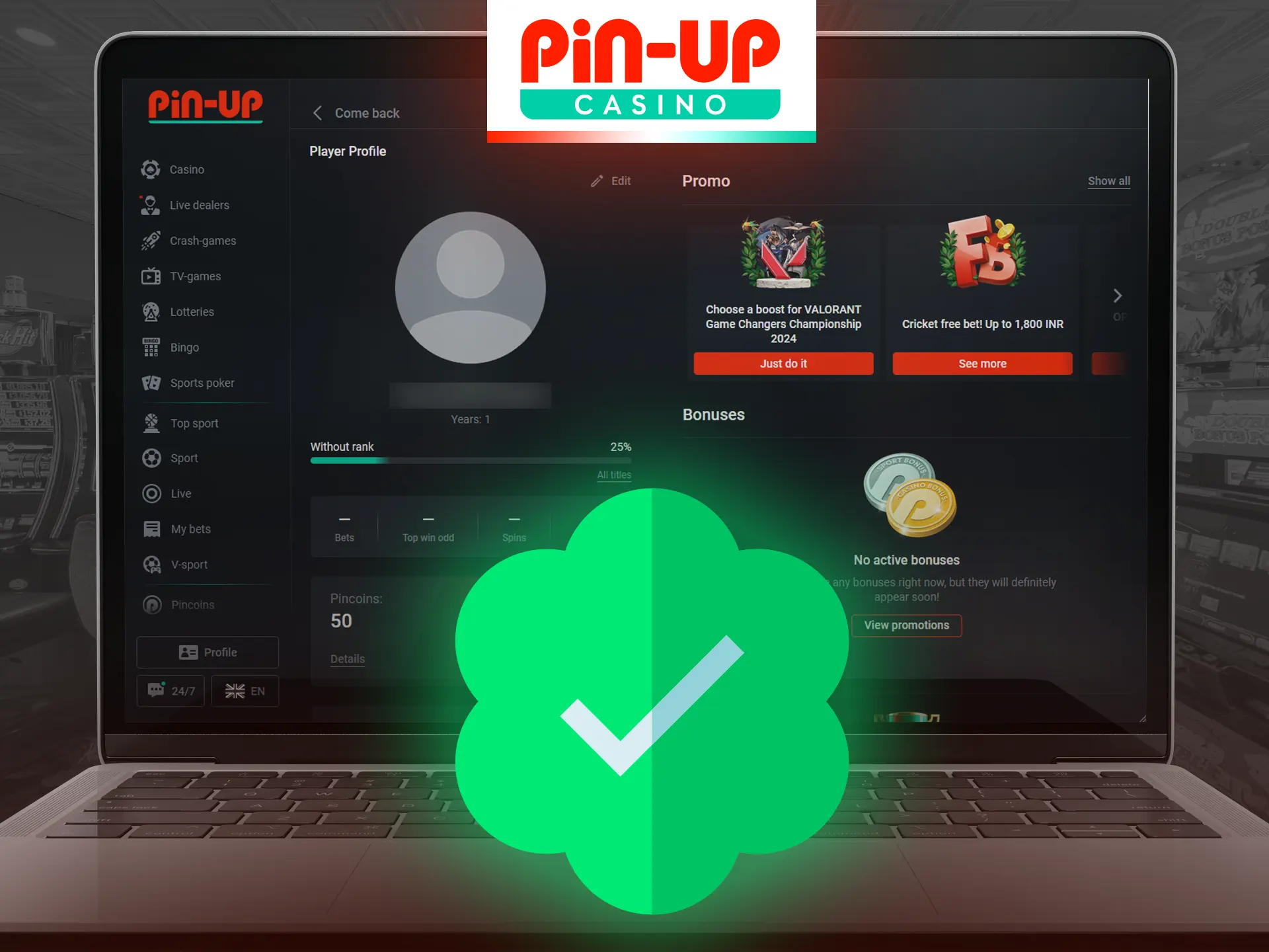 Here's how to verify your Pin-Up account.