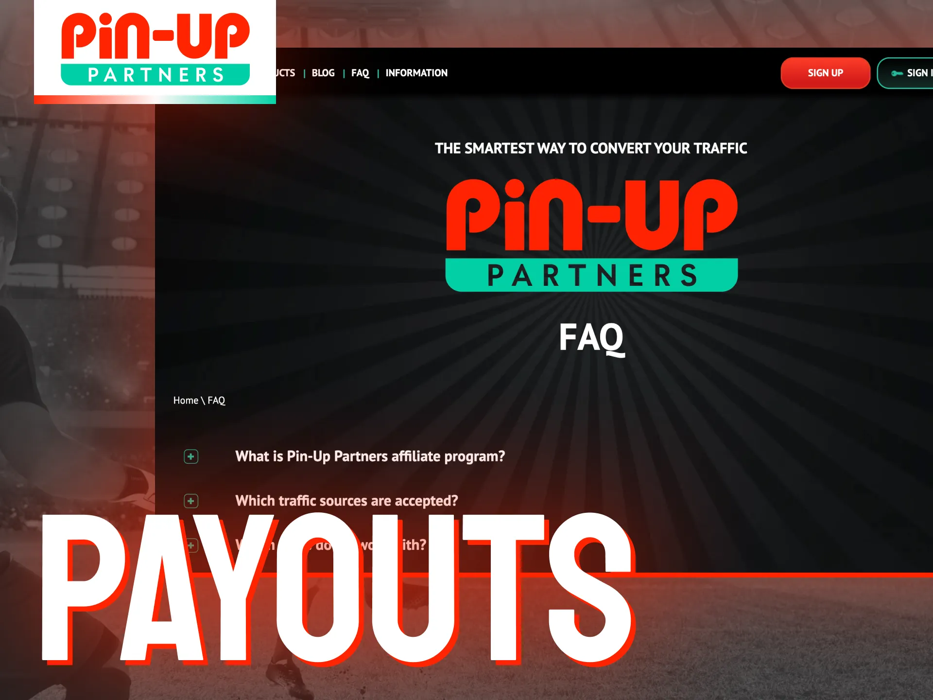Earn money with Pin-Up affiliate program.