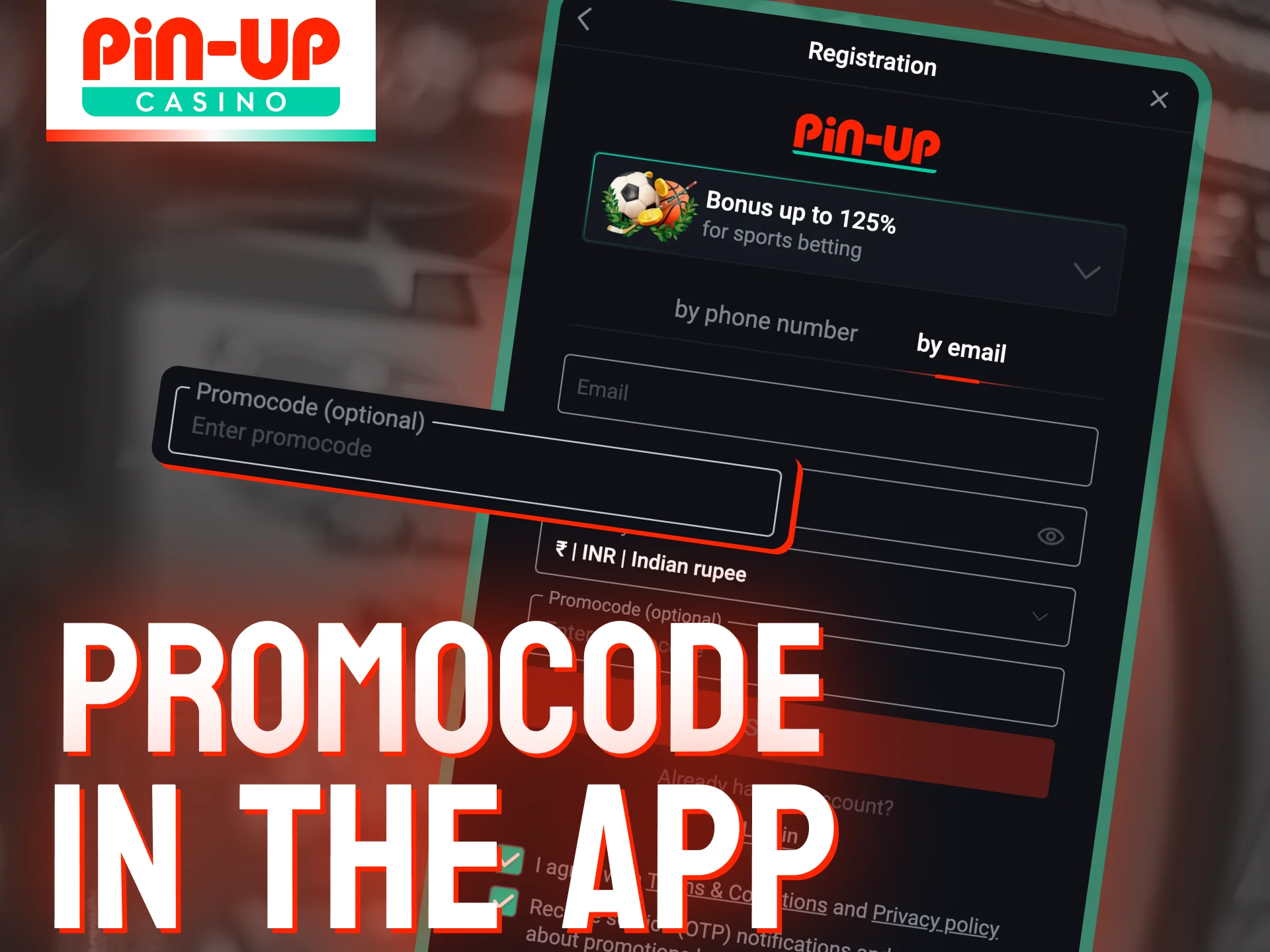 Use PINNETIN promo code in the Pin Up casino app and get 150% on the first deposit.