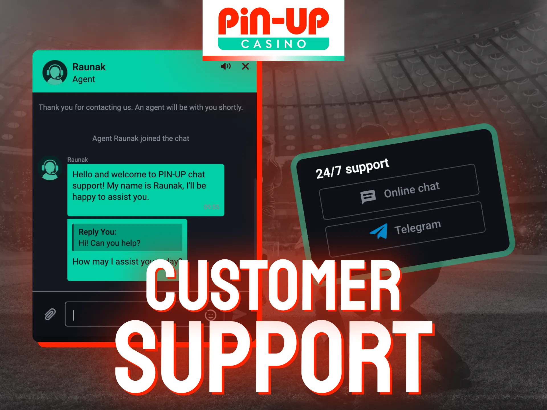 Pin-Up Casino offers excellent customer support.