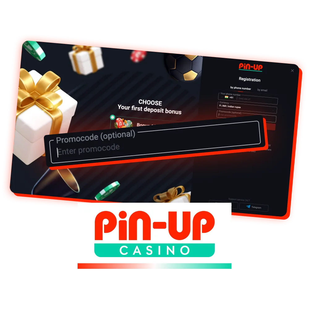 Use Pin Up promo code to increase your first deposit.