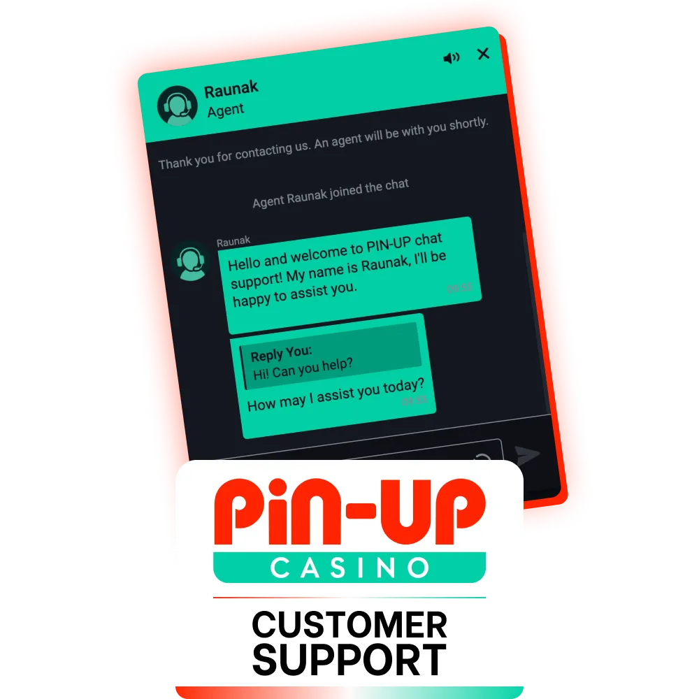 Choose your way to contact the Pin-Up support team.