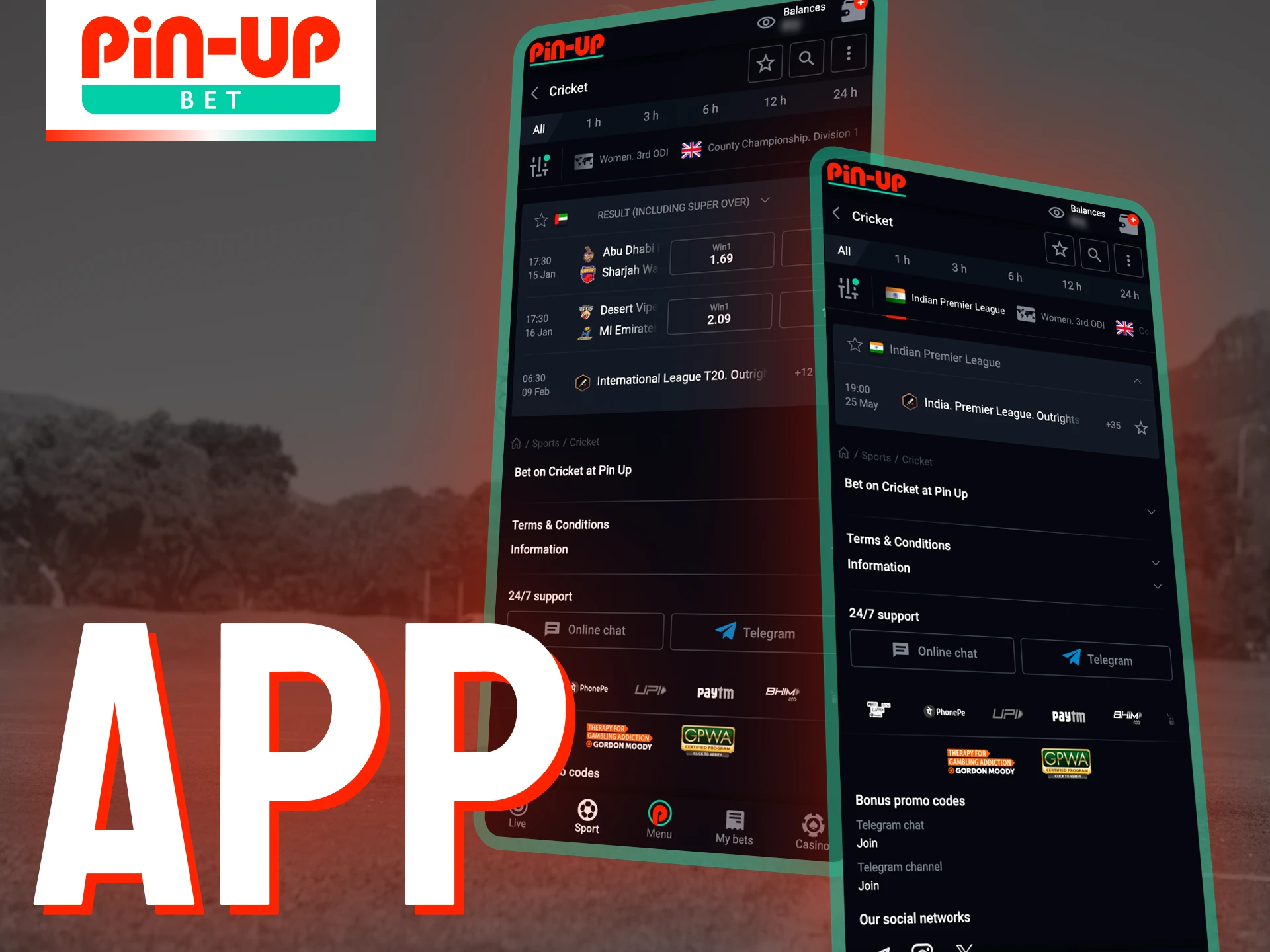Betting on cricket is easy with Pin-Up mobile app.