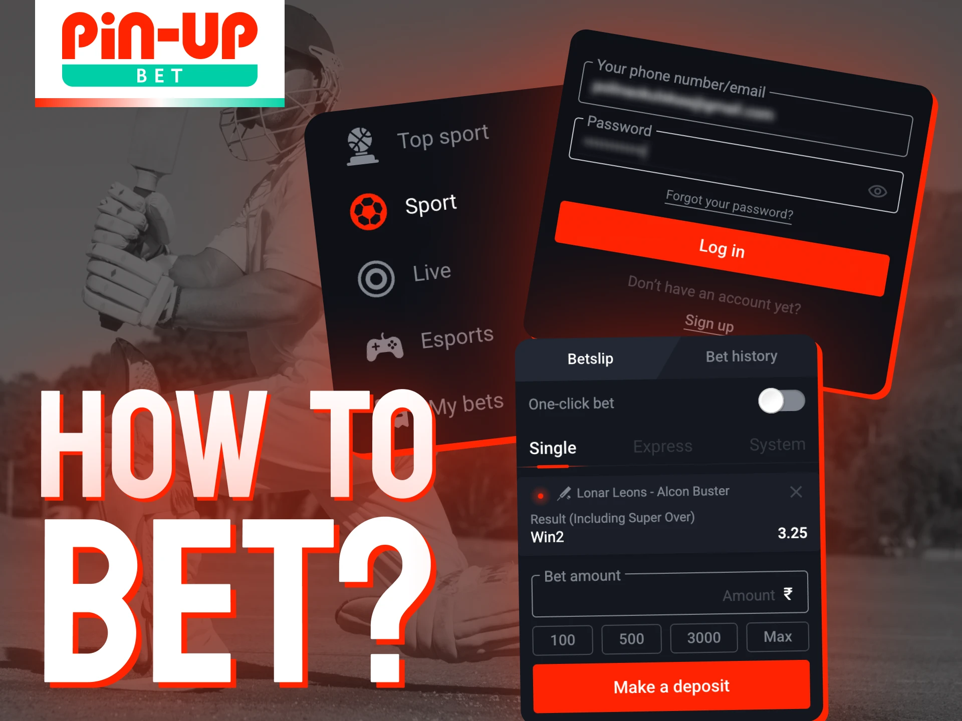 Register at Pin-Up and start betting on cricket.