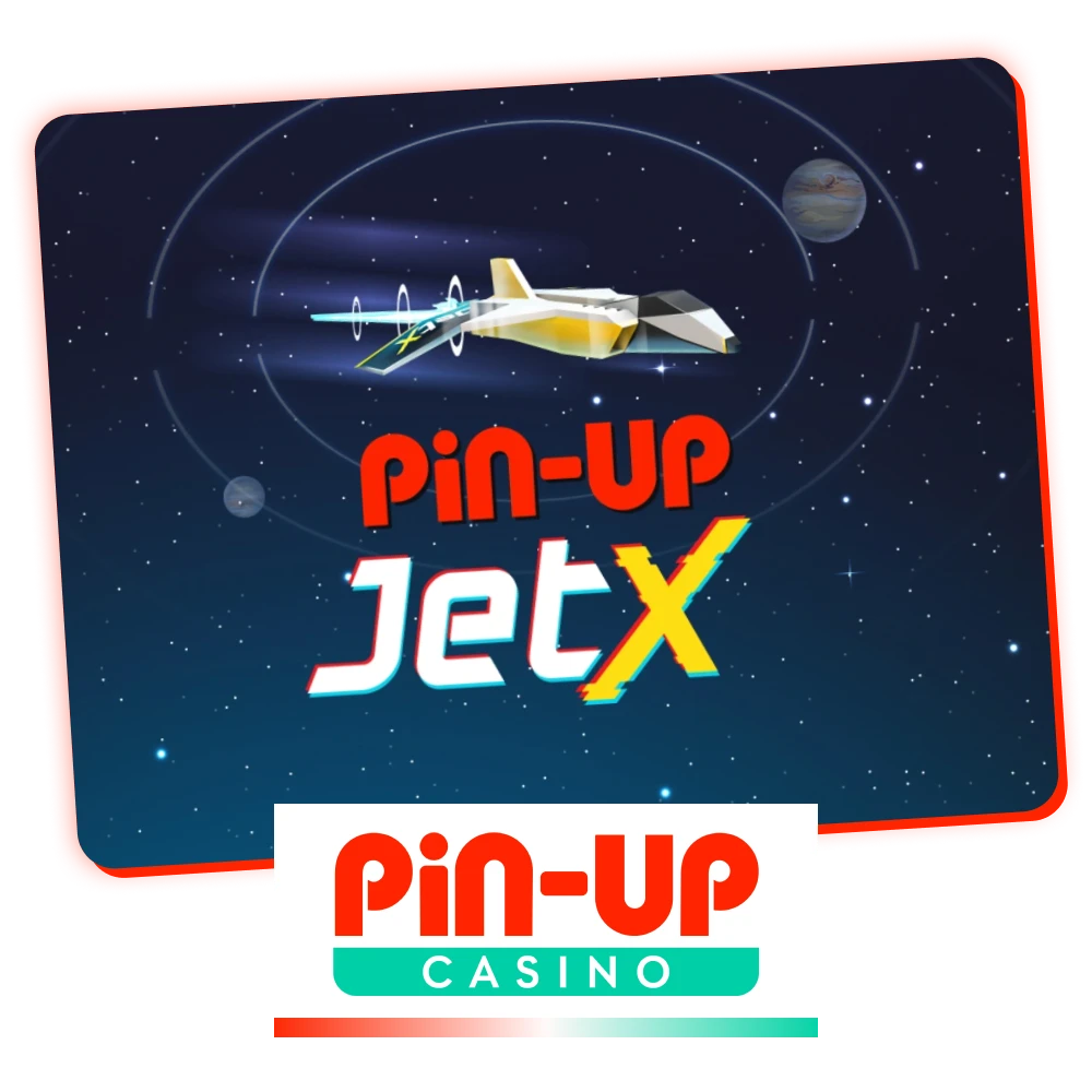 Play JetX game online at Pin-Up casino platform.