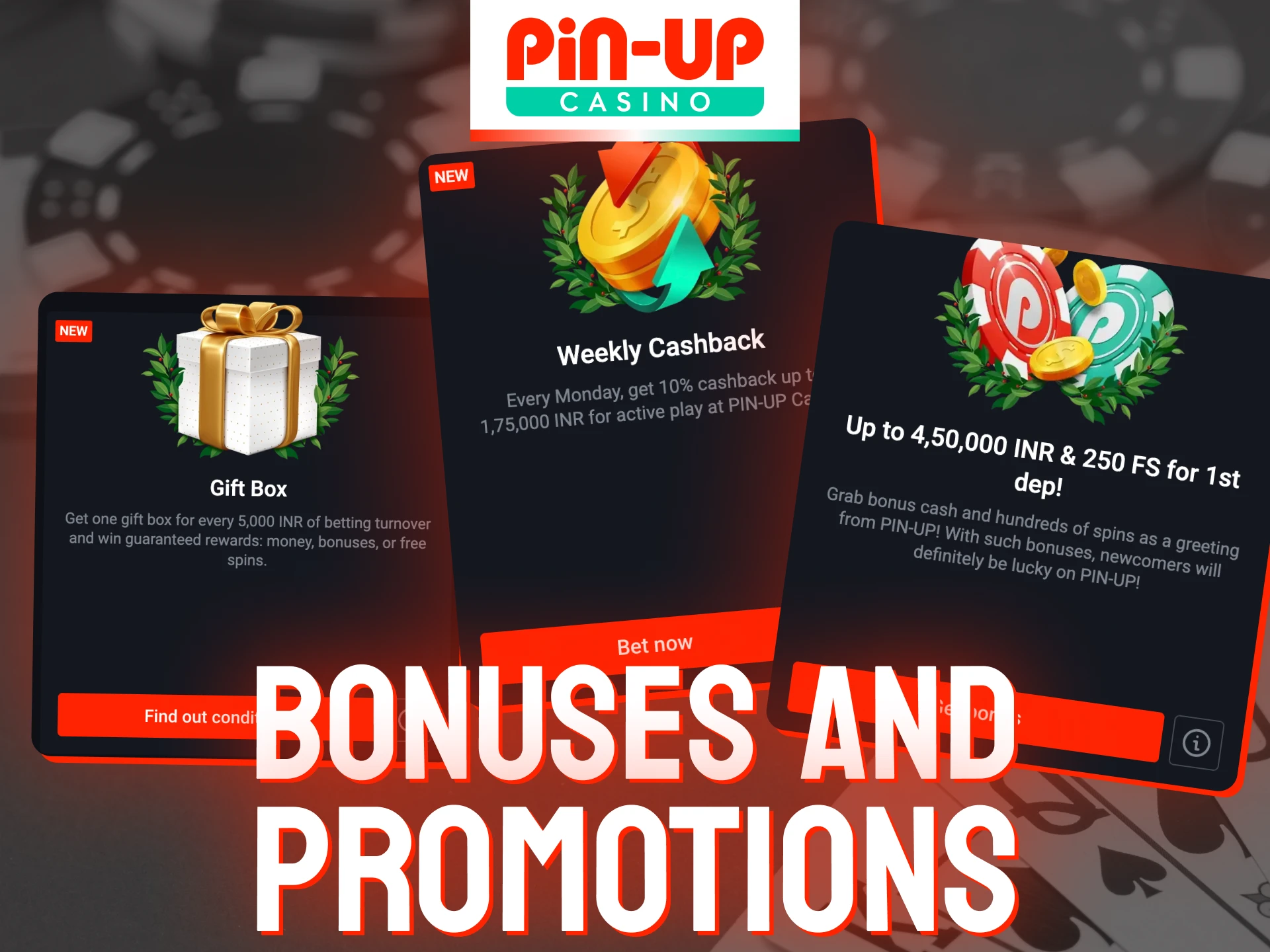 Get Pin-Up bonuses for the live casino games.