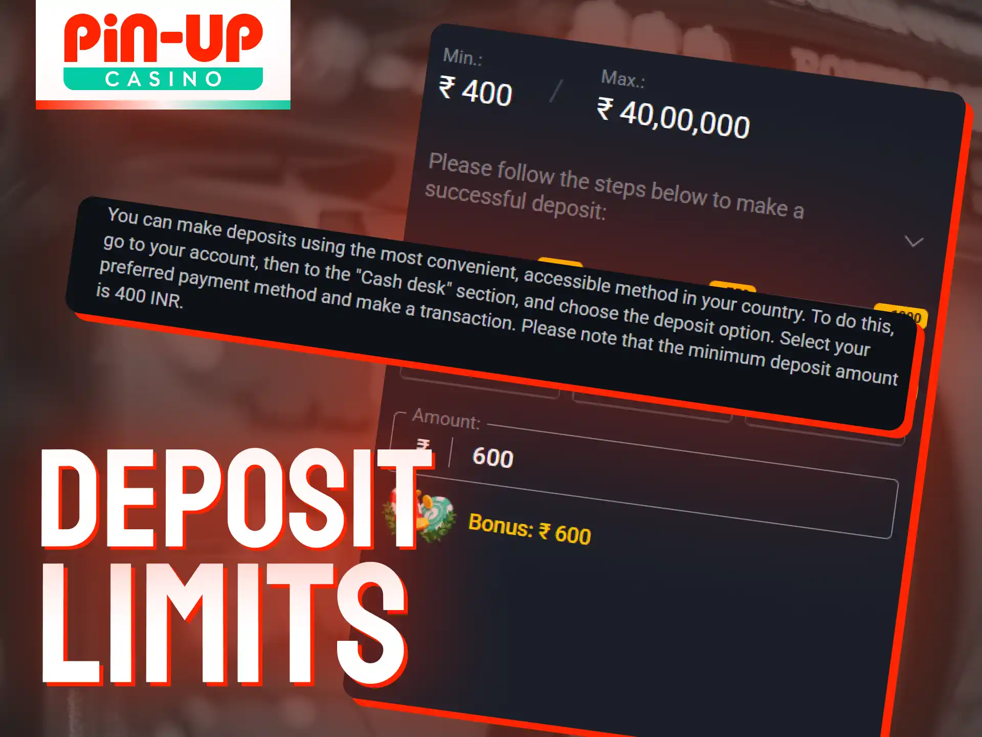 Pin-Up Casino offers flexible deposit limits across various payment methods.